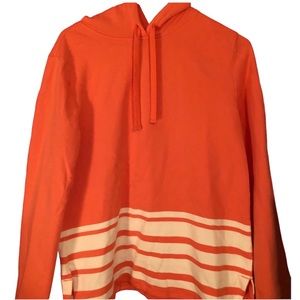 Women’s Large Peach/White Striped Gap Sweatshirt